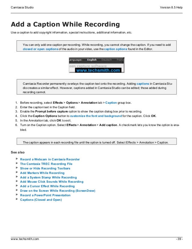 Camtasia studio 8.5_help