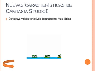 NUEVAS CARACTERÍSTICAS DE
CAMTASIA STUDIO8


Construya videos atractivos de una forma más rápida

 