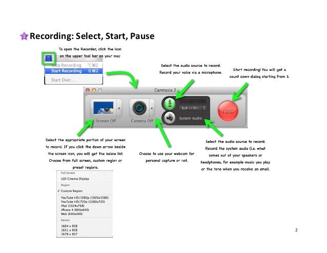 camtasia tutorials for an imac