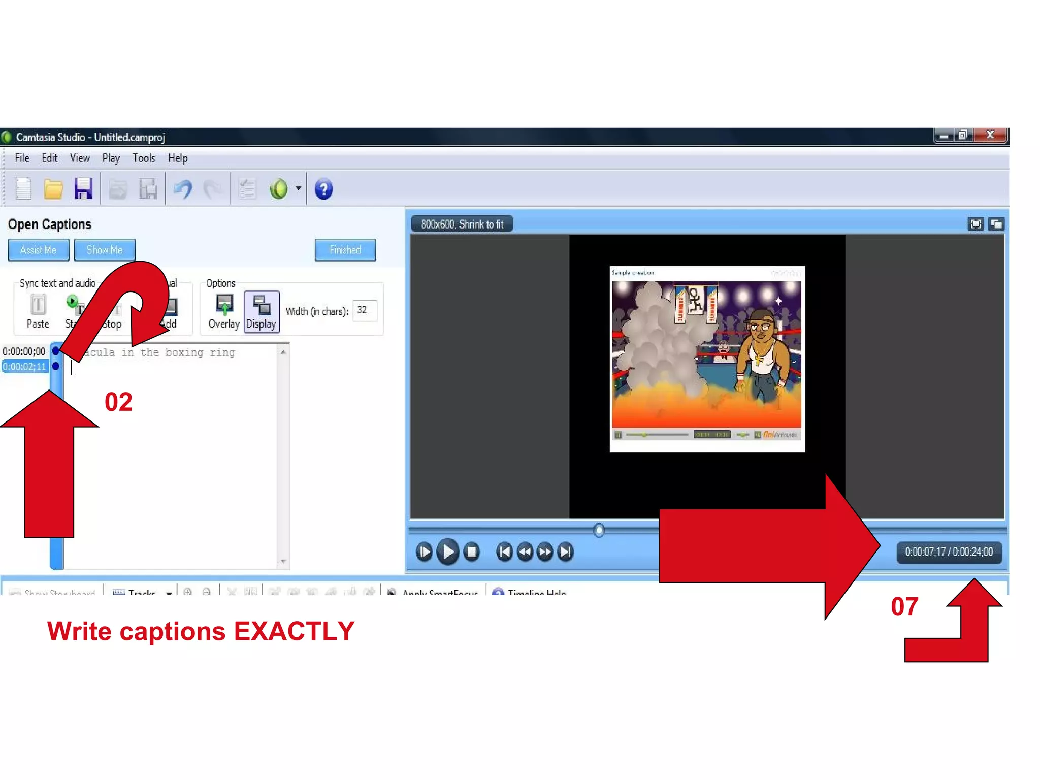 07 02 Write captions EXACTLY