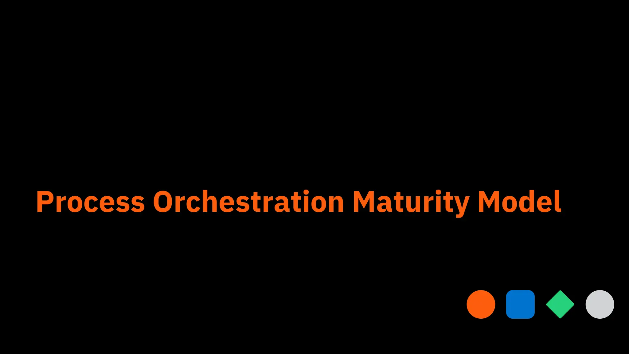 Process Orchestration Maturity Model
 