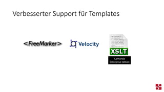 Verbesserter Support für Templates 
Camunda 
Enterprise Edition  