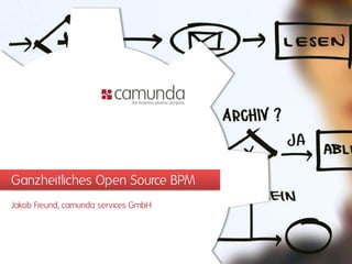 Ganzheitliches Open Source BPM
Jakob Freund, camunda services GmbH
 