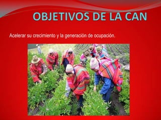 Acelerar su crecimiento y la generación de ocupación.
 