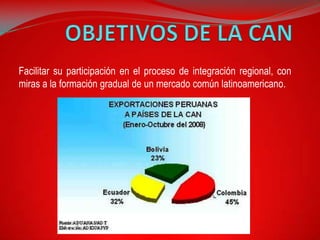 Facilitar su participación en el proceso de integración regional, con
miras a la formación gradual de un mercado común latinoamericano.
 