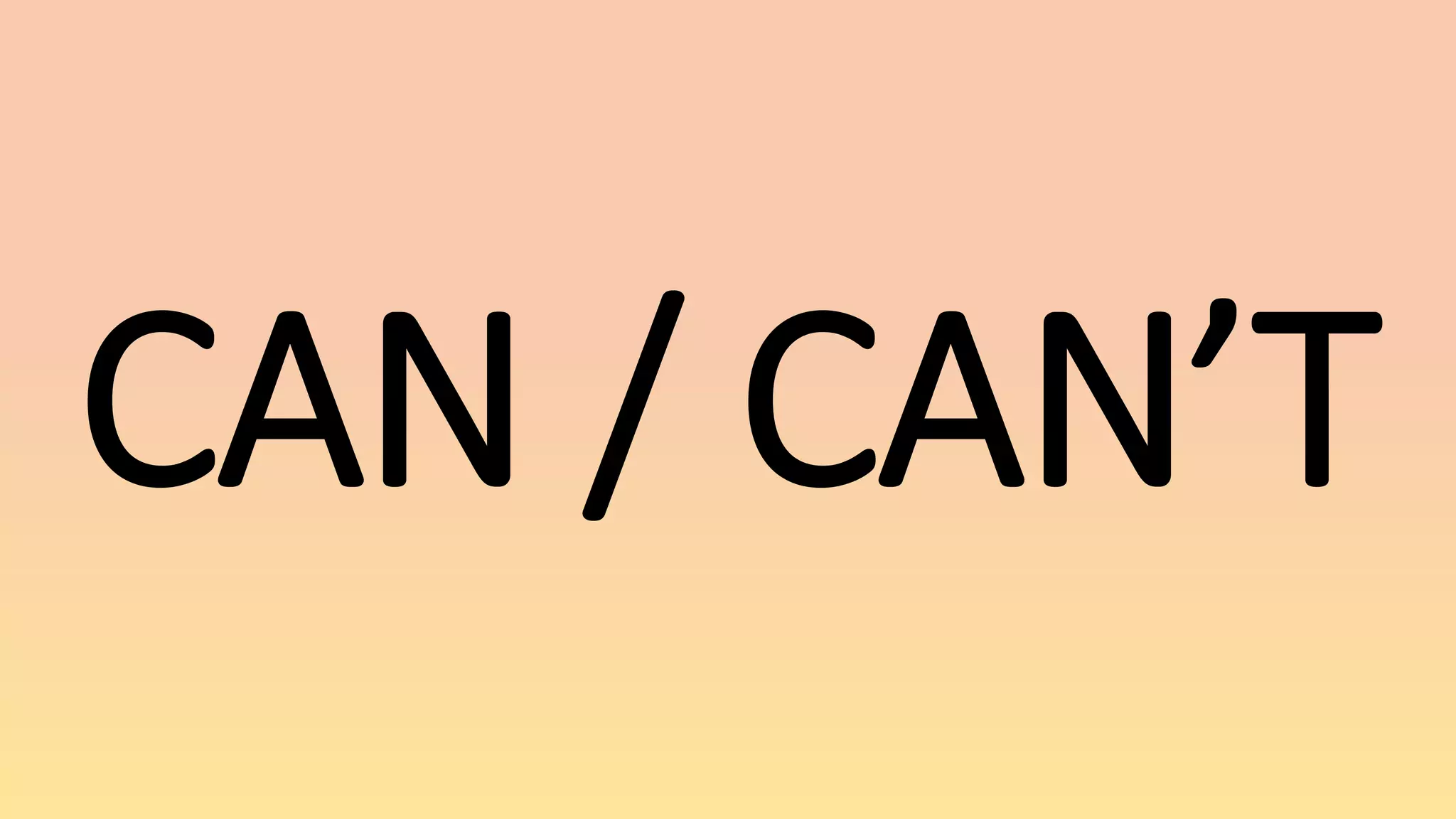 Can - Can't | PPT