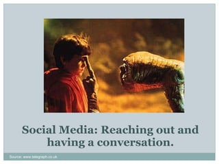 Social Media: Reaching out and having a conversation. Source: www.telegraph.co.uk 