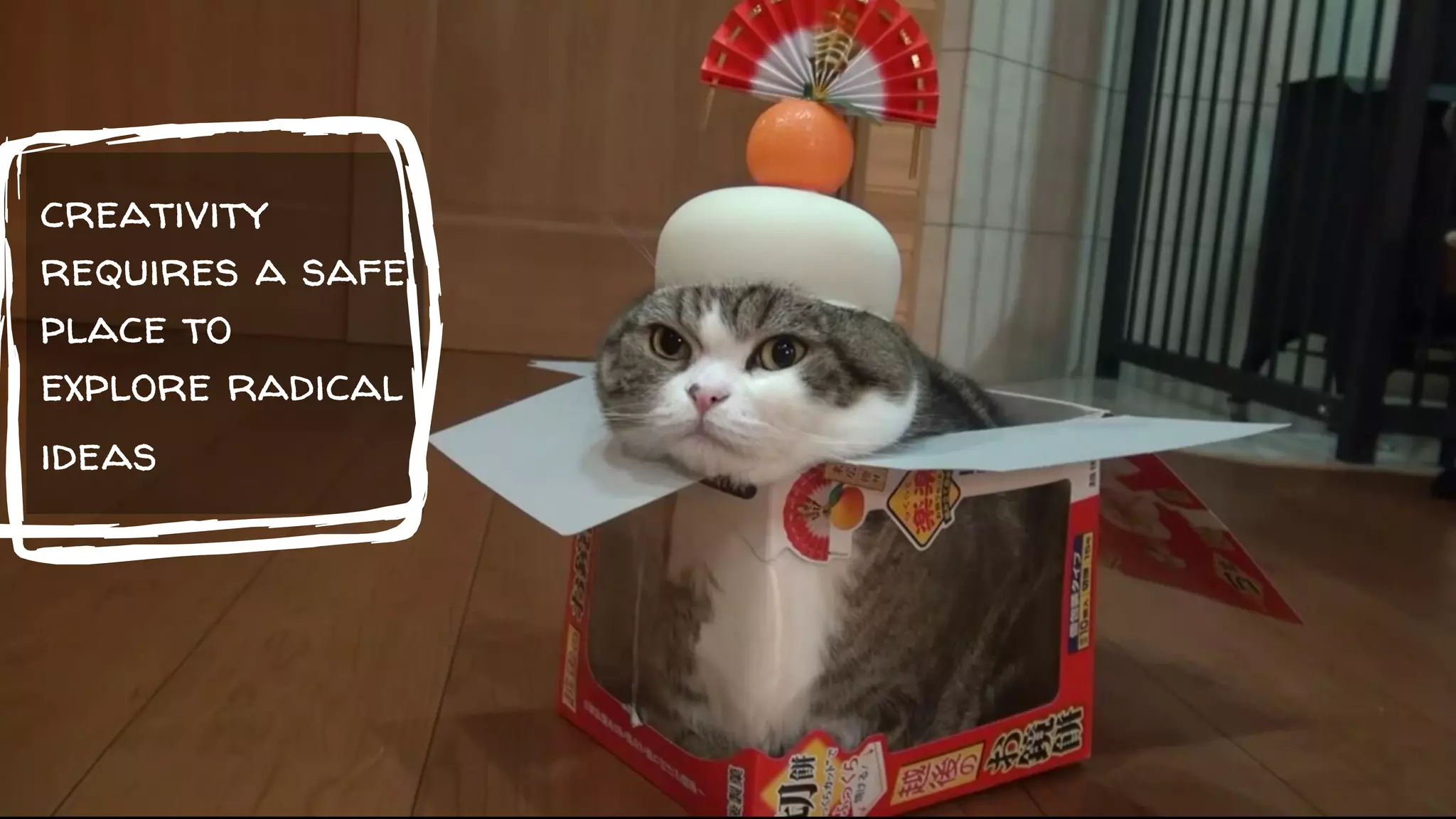 creativity
requires a safe
place to
explore radical
ideas
 