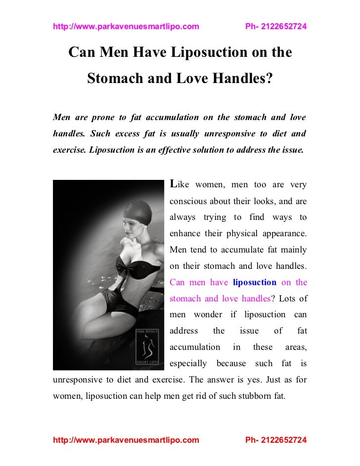 Can Men Have Liposuction on the Stomach and Love Handles?