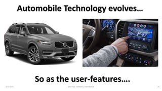 So as the user-features….
09EC7563 - SEMINAR | HARIHARAN K16-07-2019
Automobile Technology evolves…
#3
 