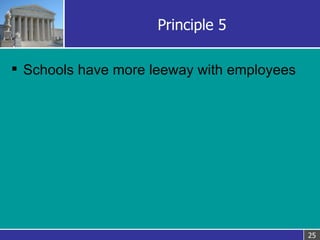 Principle 5 <ul><li>Schools have more leeway with employees </li></ul>