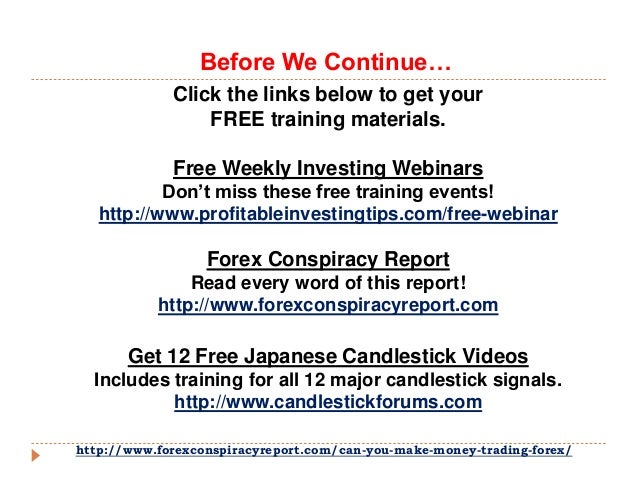 Forex trading can you make money