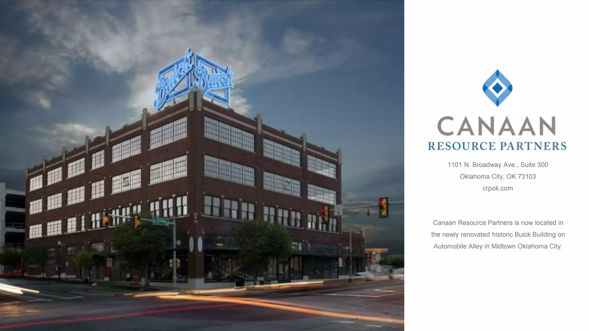 Canaan Resource Partners' History and Strategy 2016 | PPTX