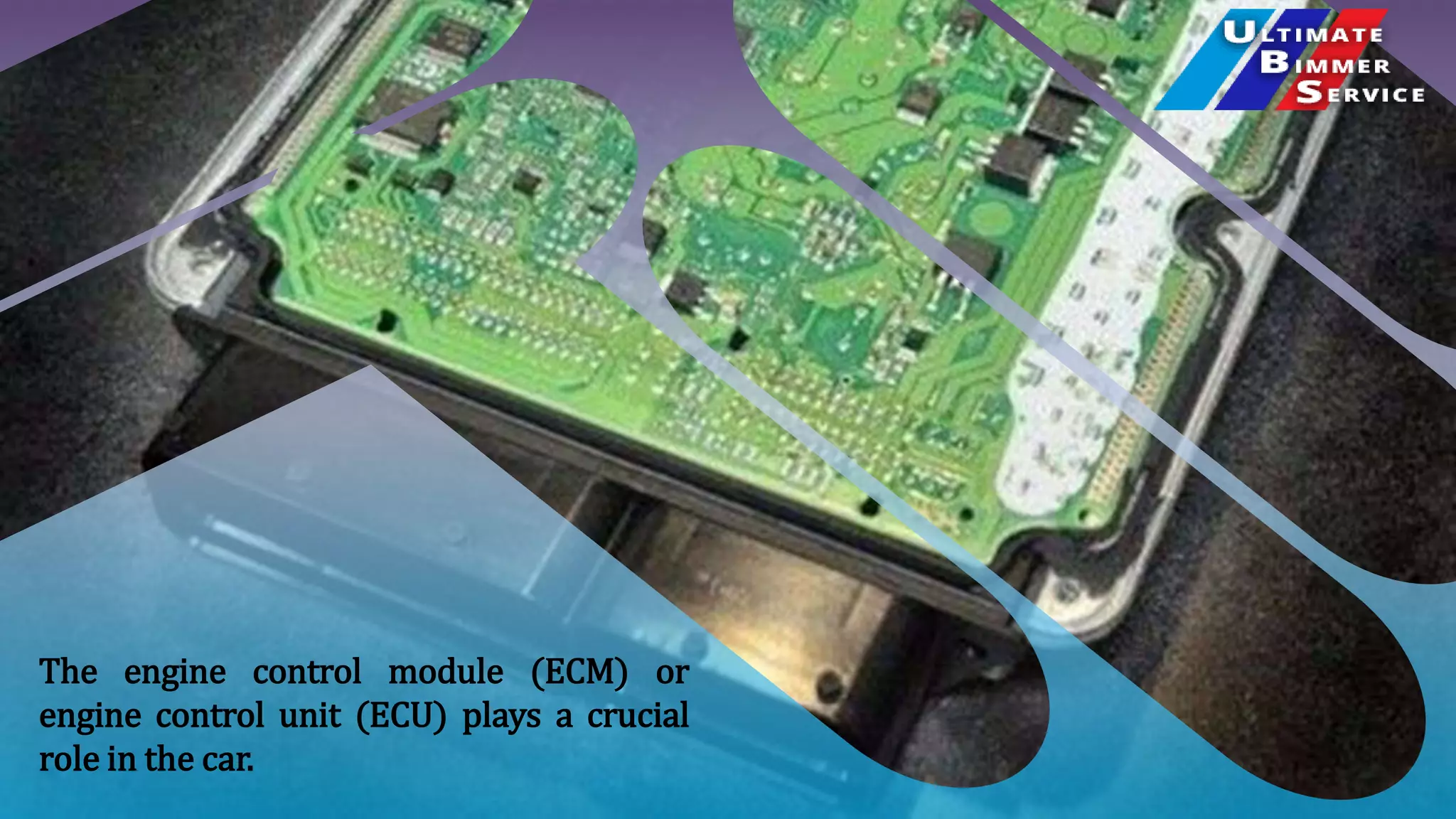 The engine control module (ECM) or
engine control unit (ECU) plays a crucial
role in the car.