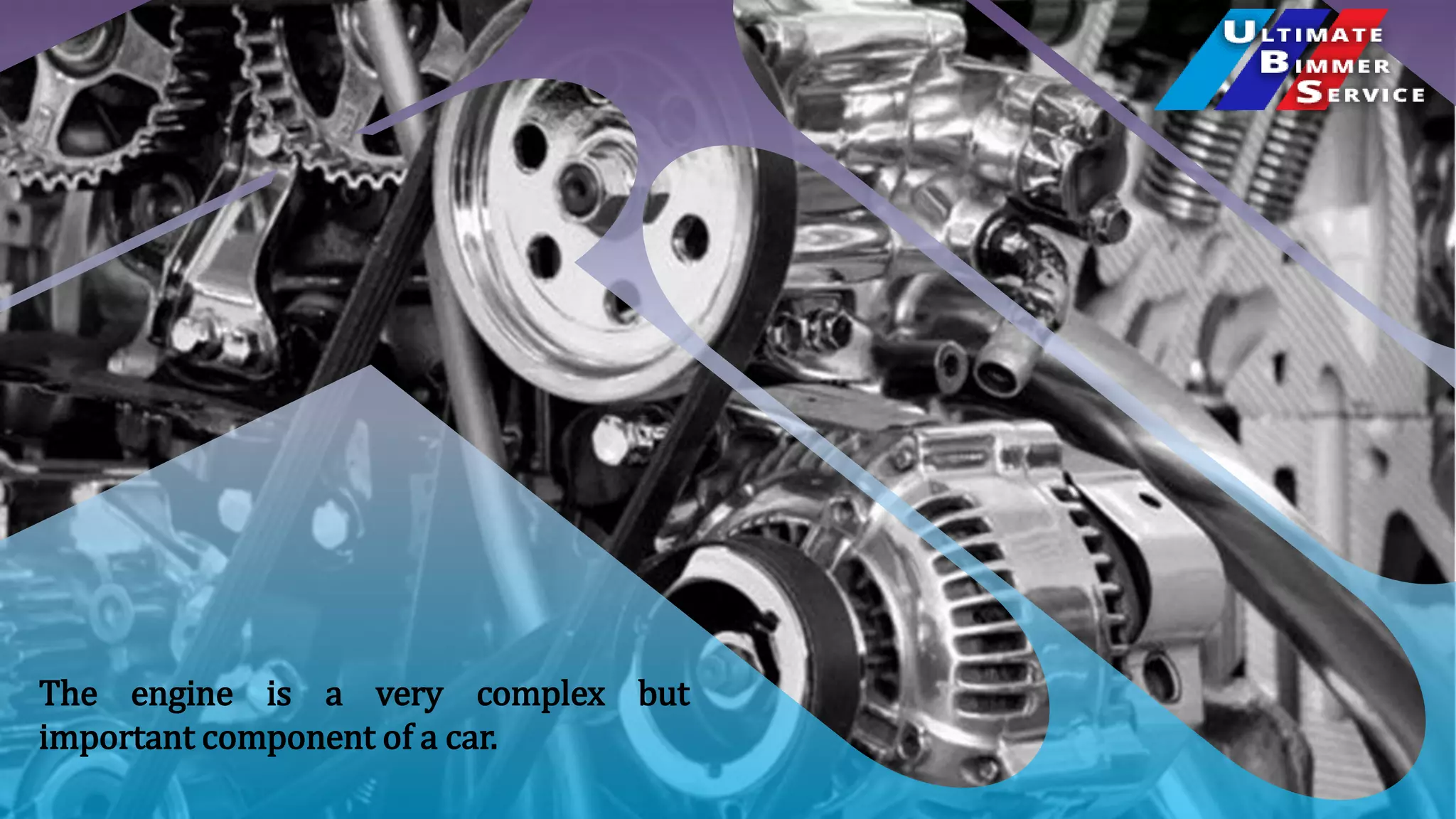 The engine is a very complex but
important component of a car.