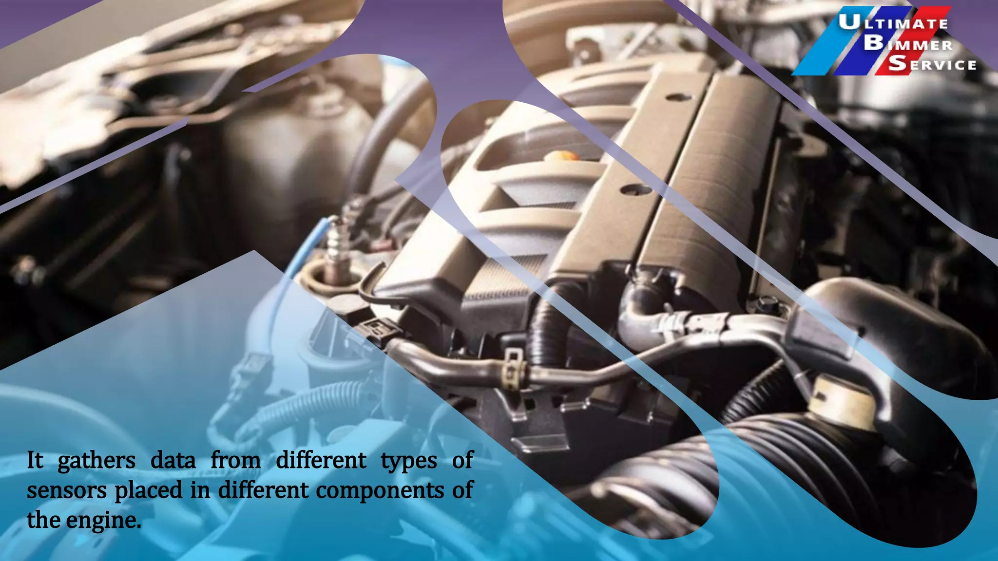 It gathers data from different types of
sensors placed in different components of
the engine.