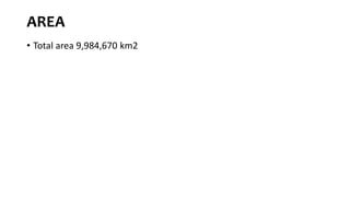 AREA
• Total area 9,984,670 km2
 