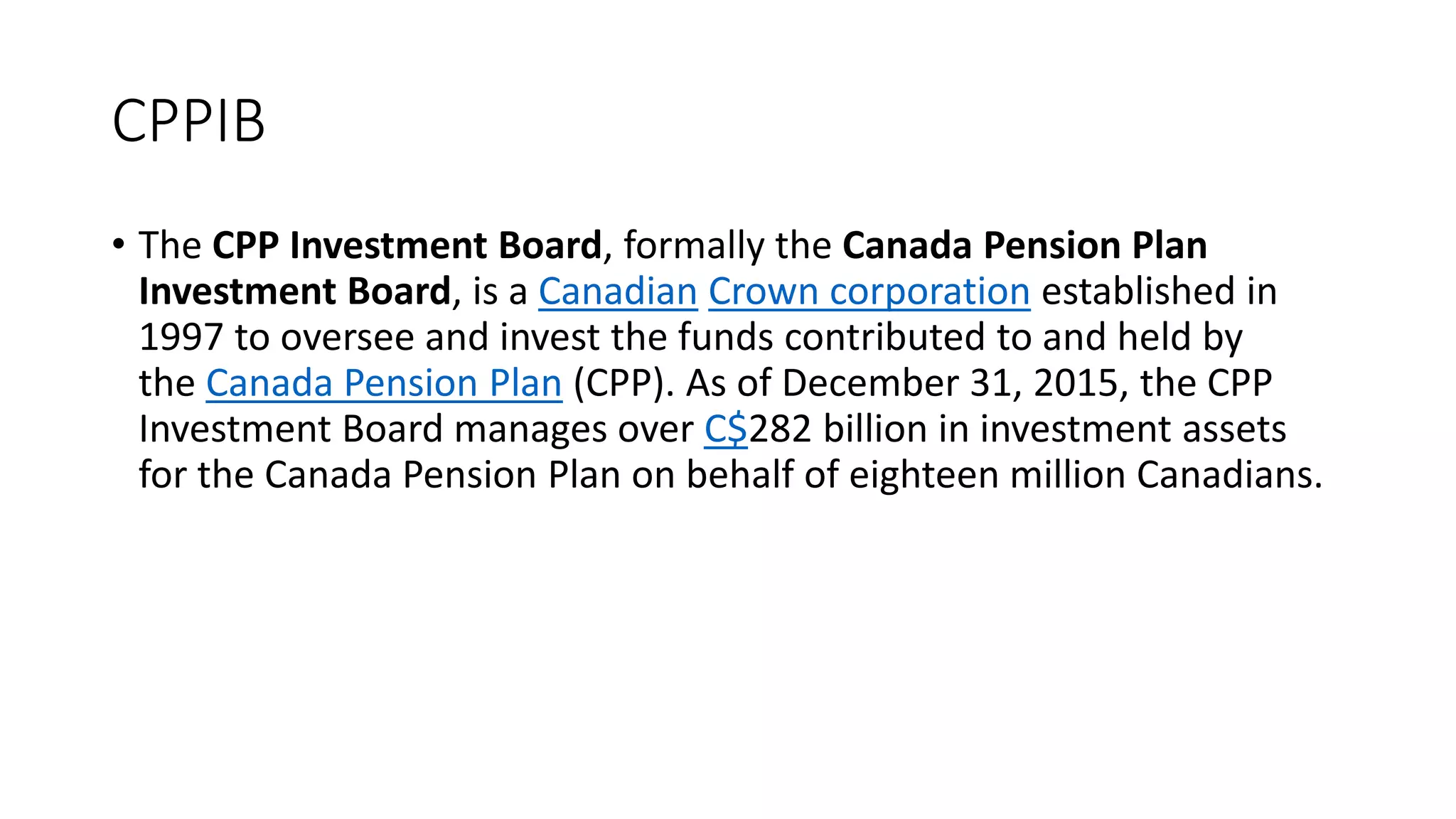 Is the Canada Pension Plan Sustainable - CPP - Canada | PPTX