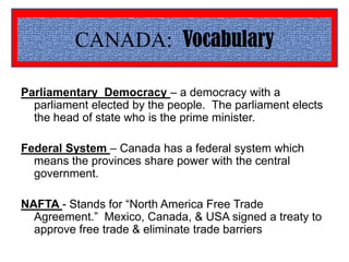 Canada Vocabulary. 2011-12 | PPTX