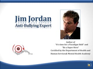 1
Author of
“It’s time for a Paradigm Shift” and
“Be a Super Hero”
Certified by the Department of Health and
Human Services& Mental Health Academy
 