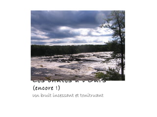 Les chutes à l’Ours
(encore !)
Un bruit incessant et tonitruant
 