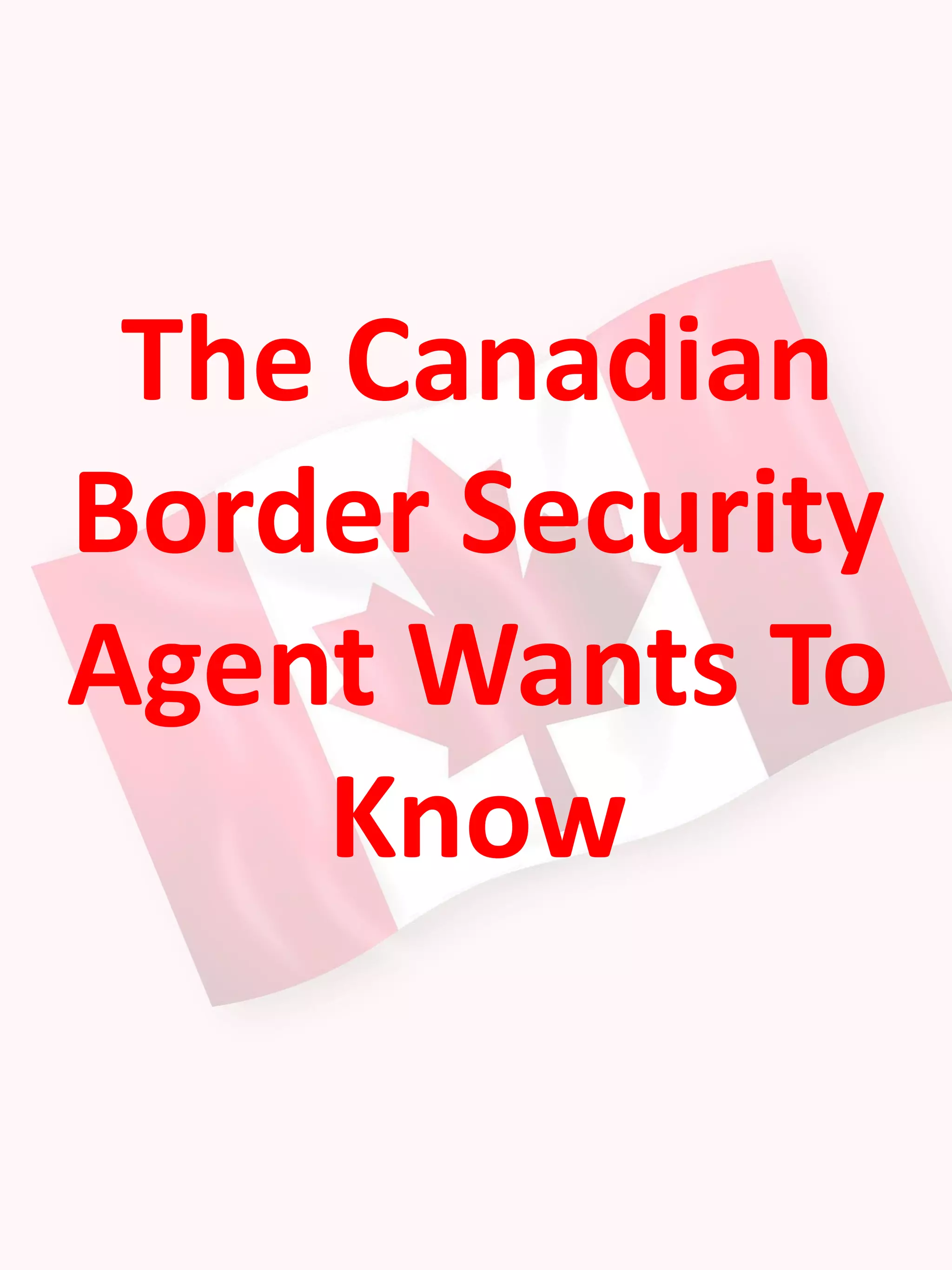 Part 3 To Canada What are you bringing into Canada? PDF