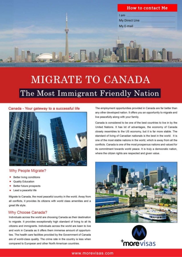 Migrate to Canada by MoreVisas The Most Immigrant Friendly Nation