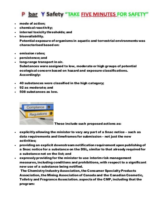 Canada chemical management plan