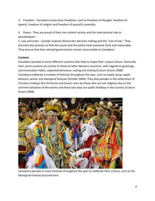 Canada cultural analysis | PDF