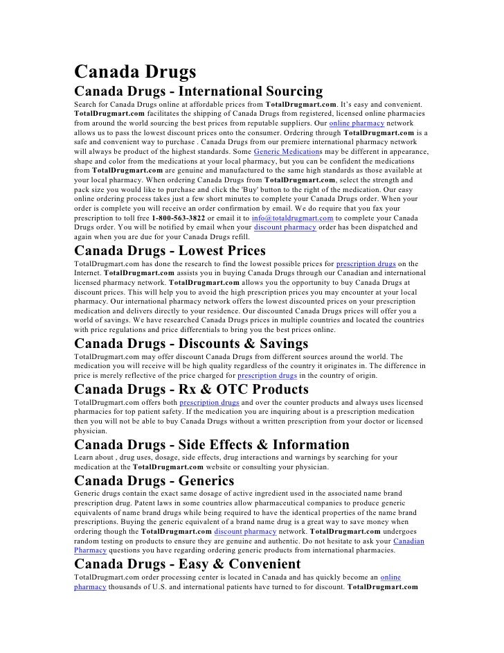 Canada drugs