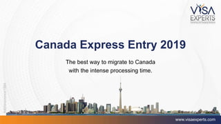 Canada Express Entry 2019
The best way to migrate to Canada
with the intense processing time.
 