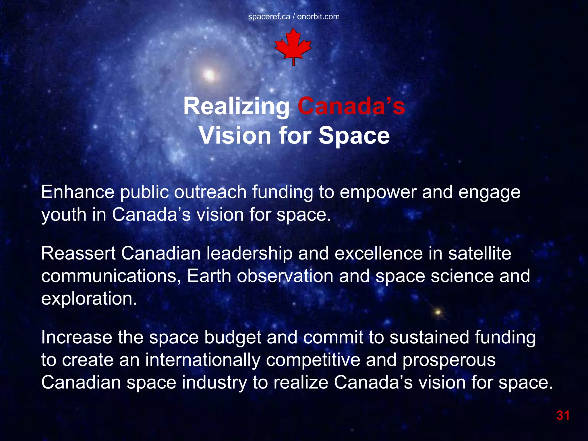 The Future of Canada in Space