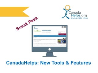 CanadaHelps: New Tools & Features
 