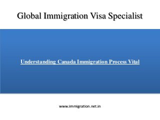 Understanding Canada Immigration Process Vital
www.immigration.net.in
Global Immigration Visa Specialist
 