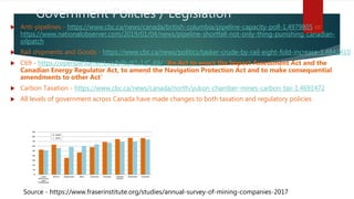 Canada and Natural Resources Development and Export Strategy | PPTX