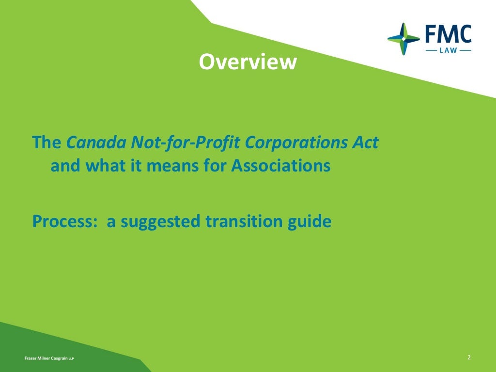 Canada NotforProfit Corporations Act
