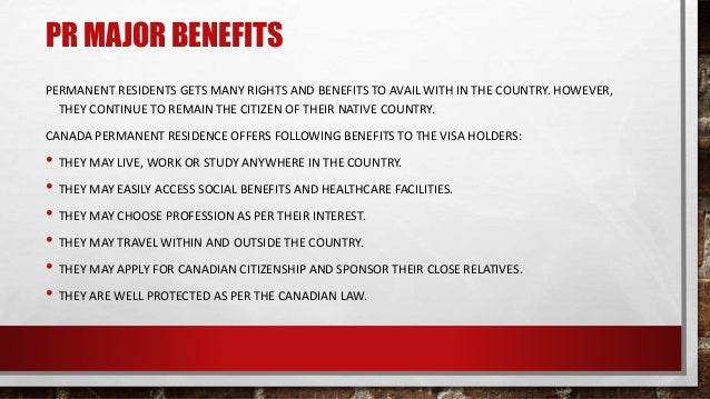 Canada permanent residence visa