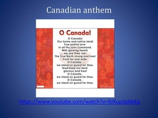 Canadian anthem
https://www.youtube.com/watch?v=9JXup3pbbEg
 