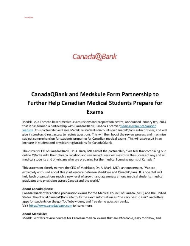 Canada q bank and medskule form partnership to further help canadian