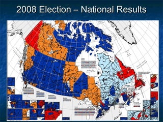 Elections 
 The winning candidate becomes the Member of 
Parliament for their riding 
 Each Member of Parliament (MP) has a seat in the 
House of Commons (until the next election) and will 
represent the interests of their constituency 
 Most MPs also sit as a member of a particular political 
party 
 When voting in Parliament, each MP has one (1) vote 
 
