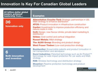 Innovation Is Key For Canadian Global Leaders




  58   June 2011
 