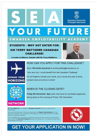 Canadian challenge work experience placement