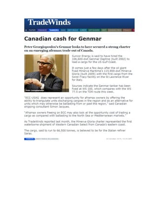 Canadian ca$h for Genmar