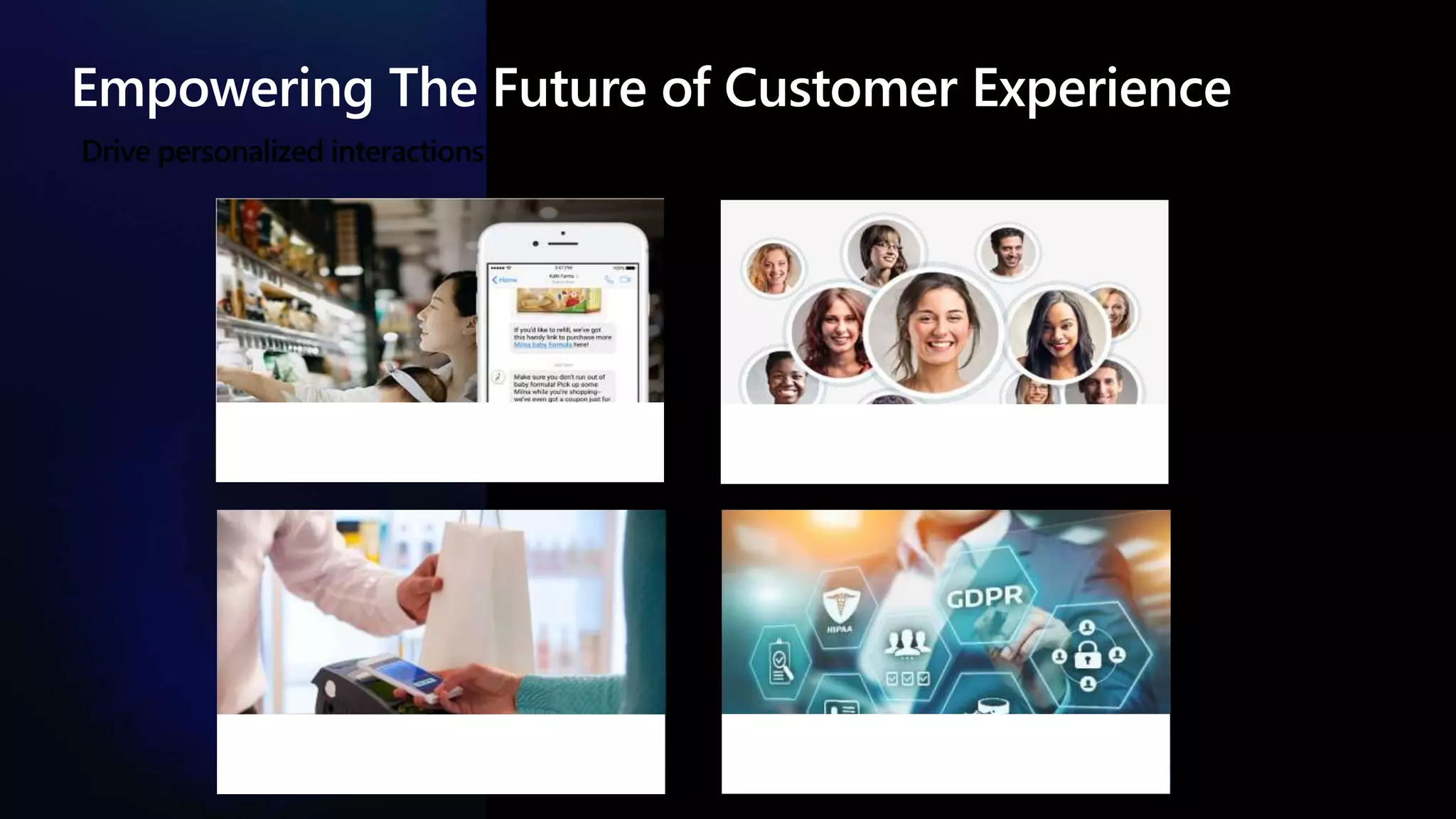 Empowering The Future of Customer Experience
Drive personalized interactions across the customer journey
2. Personalize experiences with AI
1. Engage customers in real-time
4. Build customer trust with a
unified, adaptable platform
3. Win customers and earn
loyalty faster
 