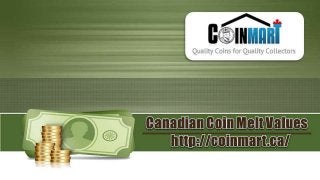 Canadian Coin Melt Values