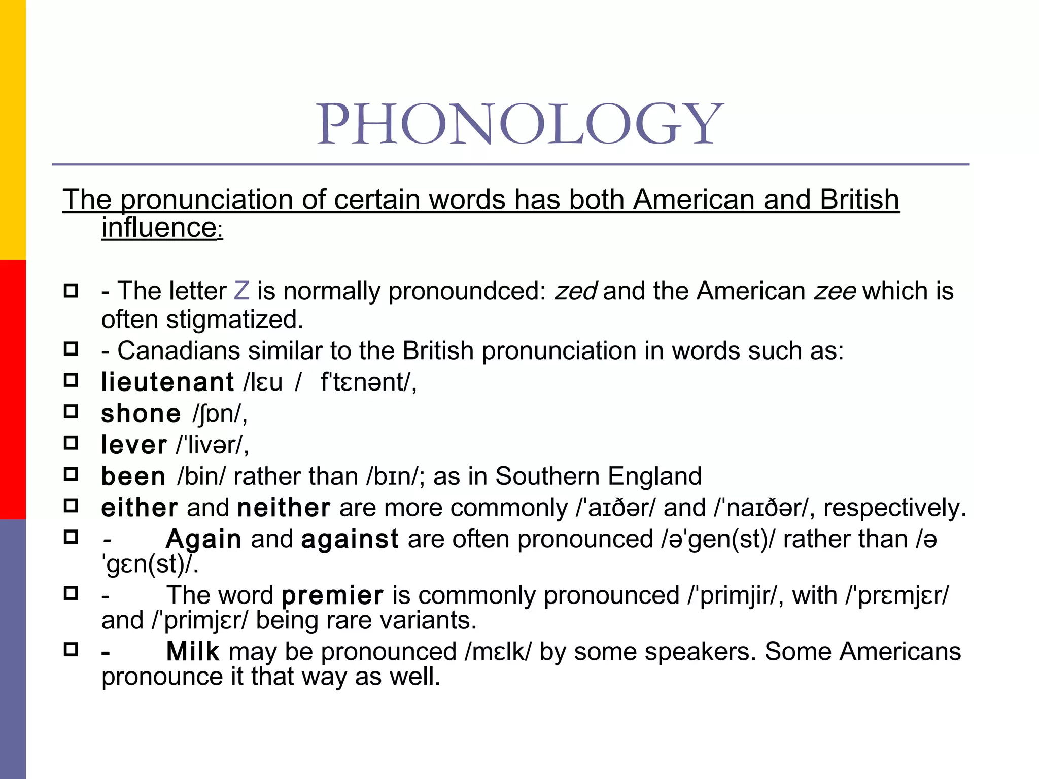 Canadian english ppp | PPT