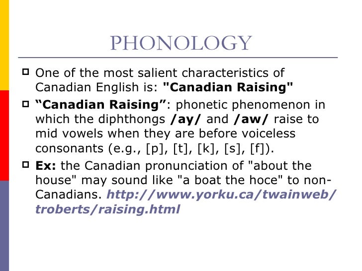 Canadian english ppp