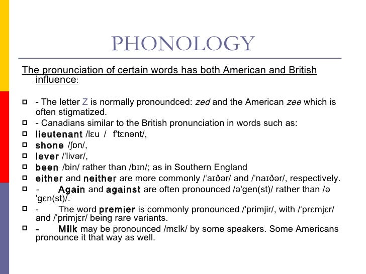 CANADIAN ENGLISH PRONUNCIATION PDF CANADIAN ENGLISH PRONUNCIATION PDF