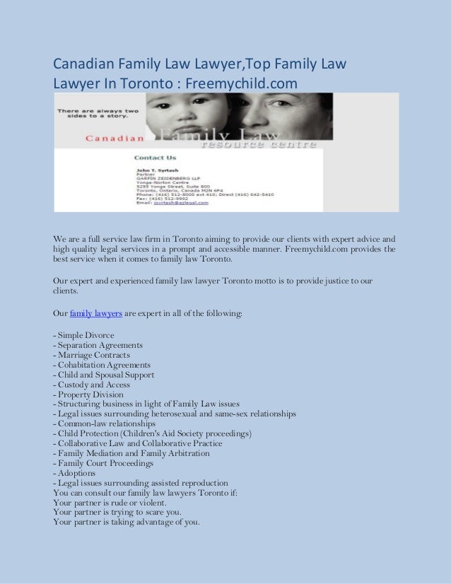Canadian Family Law Lawyer,Top Family LawLawyer In Toronto