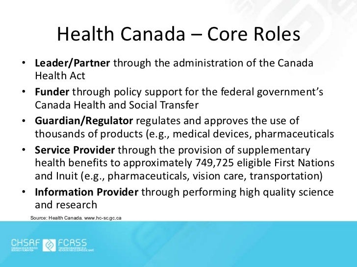 The Canadian healthcare system May 20, 2011